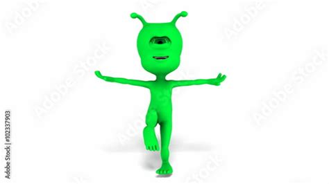 Digital Animation Of A Dancing Alien Stock Footage And Royalty Free