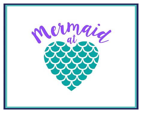 Mermaid Decal Mermaid At Heart Decal Mermaid Car Decal
