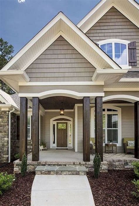 Craftsman bungalow exterior colors beckons visitors inside with a warm, neutral this modern ranch home exterior sits pretty in a bed of green. 68+ Top Modern Farmhouse Exterior Design Ideas | Modern ...