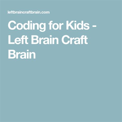 Finally, what many consider to be the best coding app for kids: Coding for Kids | Coding for kids, Coding, Brain craft