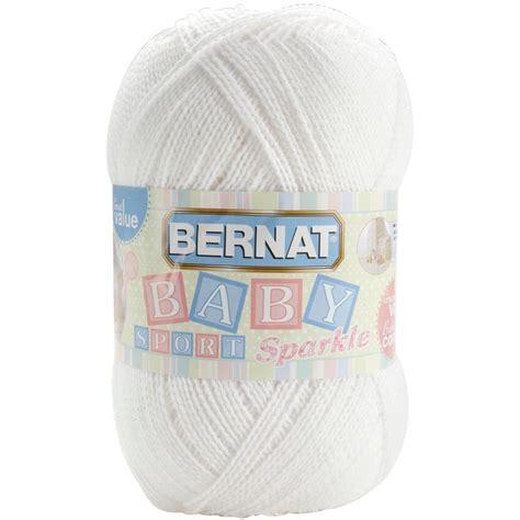 Bernat Baby Sport Big Ball Yarn Sparkle White Sparkle 6531597 Hsn