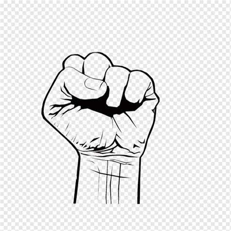 Left Human Fist Line Art Illustration Fist Hand Finger