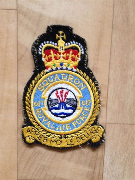 Raf 617 Squadron Royal Air Force Embroidered Crest Badge Patch
