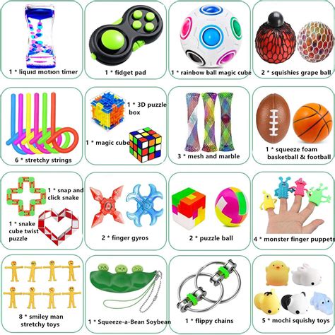 Donerton Fidget Toy Packs Lecover 31pcs Sensory Toys Set Stress Relief