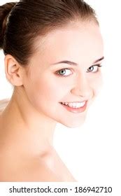 Attractive Naked Woman Closeup On Face Stock Photo Shutterstock