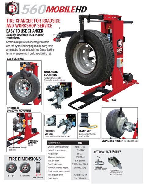 R560 Mobile Hd Tire Changer