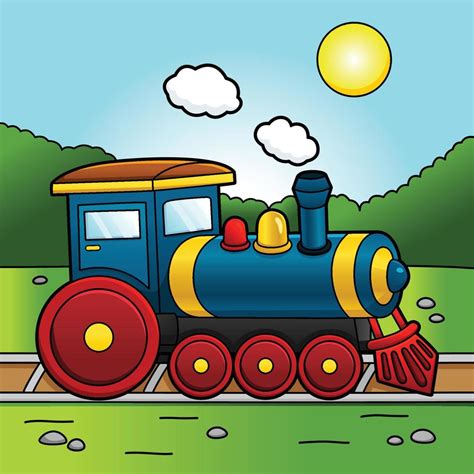 Steam Locomotive Cartoon Vehicle Illustration 6458227 Vector Art At