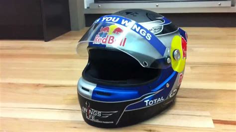 The 1:8 diecast replica of sebastien vettels helmet that he wore during the gp in hockenheim 2010. Sebastian Vettel Helmet 2010 Replica - YouTube