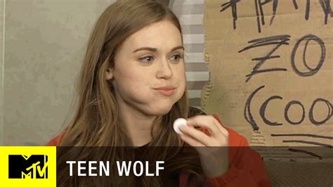 teen wolf season 5 holland roden stuffs her mouth w marshmallows mtv youtube