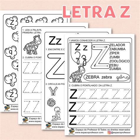 Atividade Letra Z Cursiva Educação Infantil