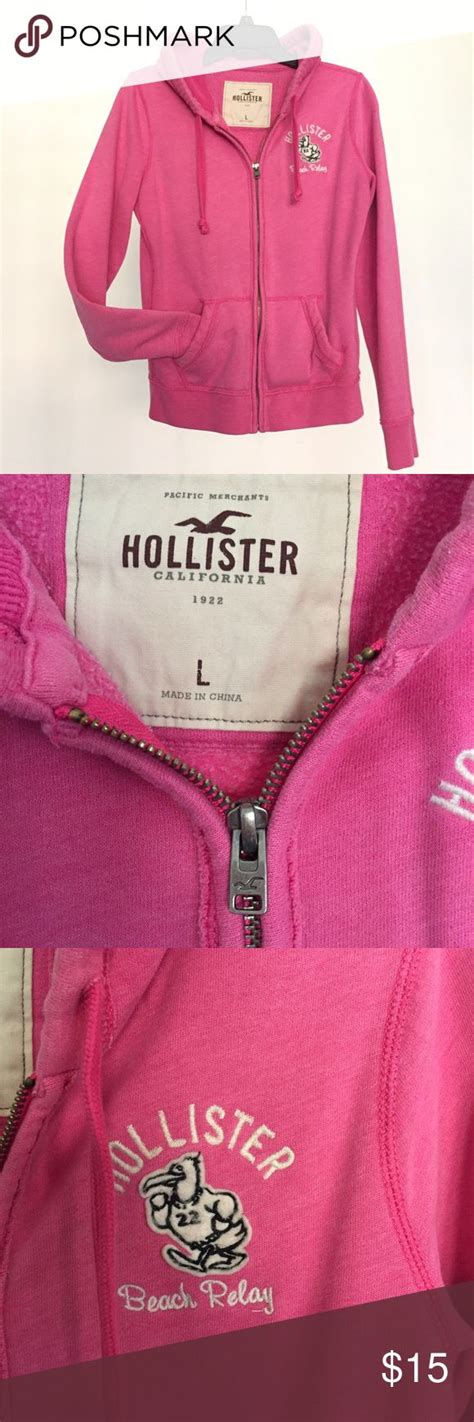 Hollister Pink Womens Hoodie Sweatshirt Size L Women Hoodies