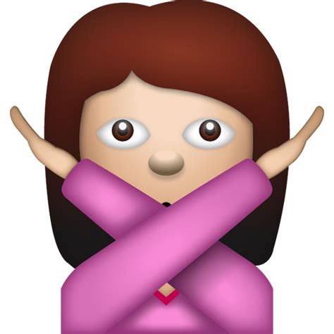 Download Woman Saying No Emoji Emoji Island