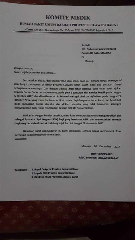 Ketiga, merupakan isi dari surat pengunduran diri dan alasan mengundurkan diri. Contoh Surat Pengunduran Diri Dokter Di Rumah Sakit ...