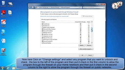 How To Allow Or Unblock A Program Through Windows Firewall In Windows 7