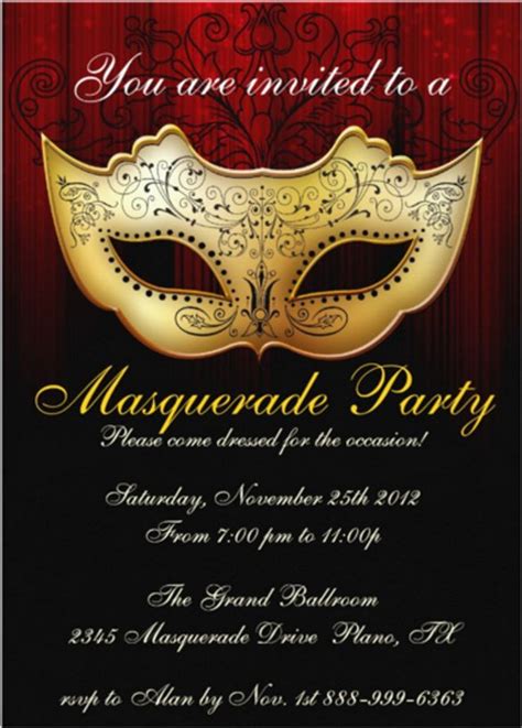 Image Result For Masquerade Ball Invitations Free Printable Party