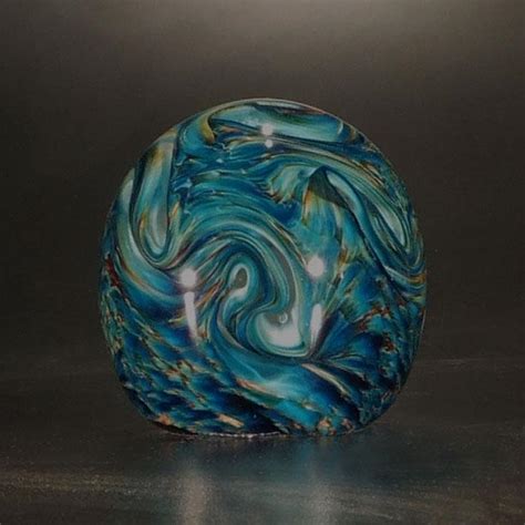 The Glass Forge Twisted Paperweight Shown In Etcrater Artistic Functional Artisan Handblown Art