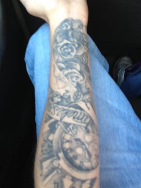 The only challenge that comes with it is fitting it into the sleeve tattoo, as it is a larger design compared to the others. Forearm tattoo "Timeless" | Tattoos | Pinterest | Tattoos ...