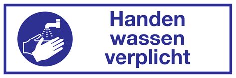 Sticker Handen Wassen Verplicht 300x100mm Aanbiedingen