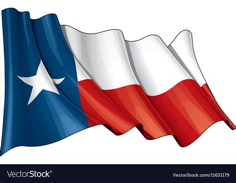 Texas Waving Flag Royalty Free Vector Image Vectorstock