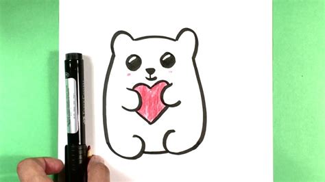 I don't get professional art lessons, but i love to dr. How to Draw a Bear with Heart - Drawing for Beginners # ...