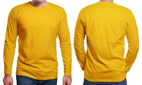 Download Orange Long Sleeved Shirt Design Template Stock Photo ...
