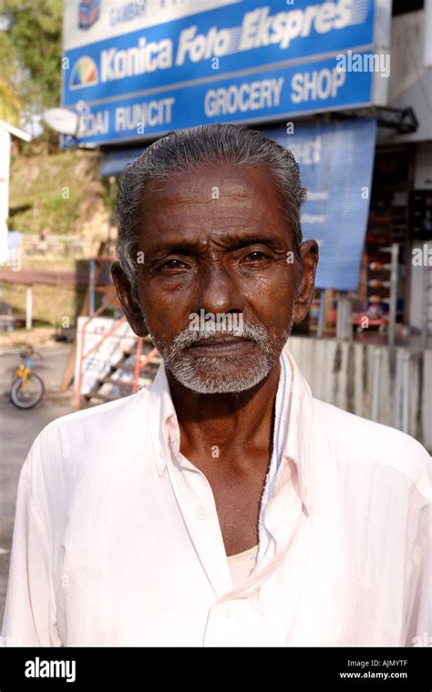 Portrait Of A Local Man Of Indian Ethnicity At Batu Ferringhi On Penang