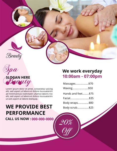 Copy Of Spa Beauty Care Center Flyer Postermywall