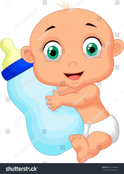 To get more templates about posters,flyers,brochures,card,mockup,logo,video,sound,ppt,word,please visit. Cute Baby Boy Cartoon Hugging Milk Stock Vector 165169844 ...