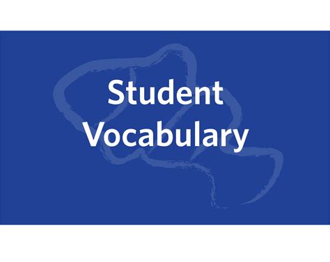 Student Vocabulary | Healthy Oceans