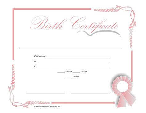 15 Birth Certificate Templates Word And Pdf Templatelab