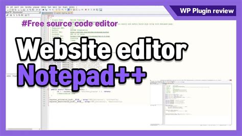 Free Website Source Code Editor Notepad Youtube
