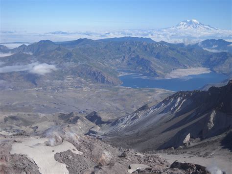 The View From The Crater Rim On Mt St Helens August 2012 St Helens