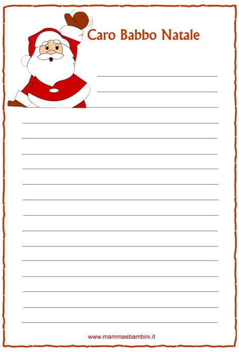 Una raccolta di dettati adatti ai bambini che frequentano la quinta elementare. Letterine di Natale da stampare n.1 - Mamma e Bambini ...