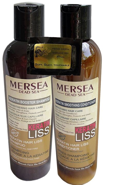 🧡 intensely hydrates and eases manageability. Mersea Keratin Booster Shampoo and Smoothing Conditioner 8 ...