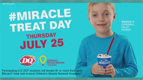 Miracle Treat Day at Dairy Queen, benefits AR Children's Hospital