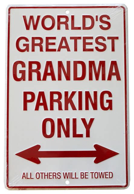 grandmas metal parking sign contemporary novelty signs by flagline houzz