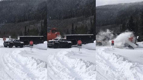 Truck Full Of Snowmobiles Gets Stuck On Train Tracks Youtube