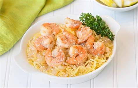 Healthy Spaghetti Squash Shrimp Scampi Recipe Hungry Girl