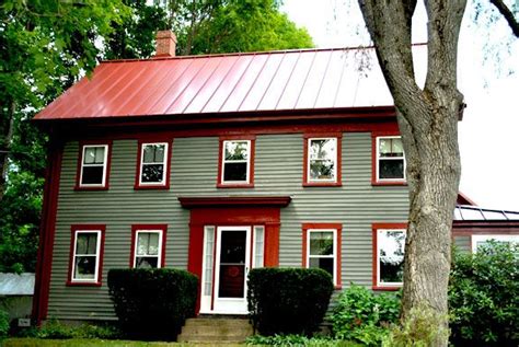 Grey color is a neutral color or achromatic color. Red roof! | Red roof house, House paint exterior, Exterior ...