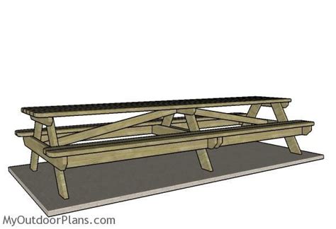 12 foot Picnic Table | Picnic table plans, Woodworking plans free