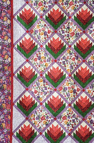 It's a classic design that generations of quilters have made. Floral Log Cabin Quilt Kit in 2020 (With images) | Log ...