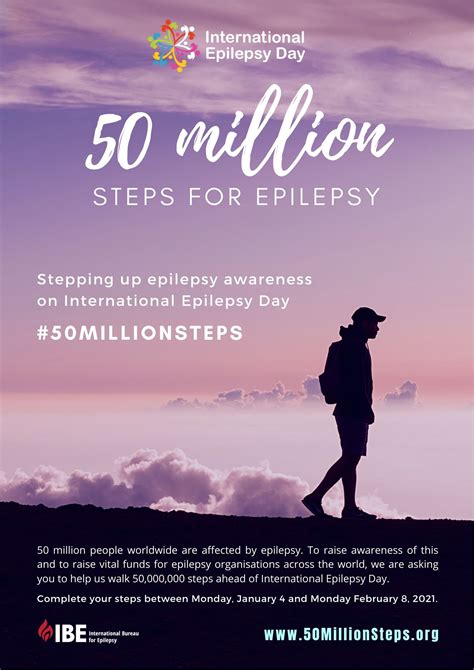 Worldwide 50 Million Steps For Epilepsy International Epilepsy Day