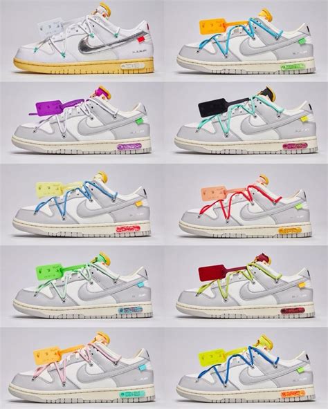 The Entire Off White X Nike Dunk Low Dear Summer Collection Has Been