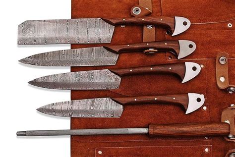 Professional Kitchen Chef Knifes Set With 5 Leather Catawiki