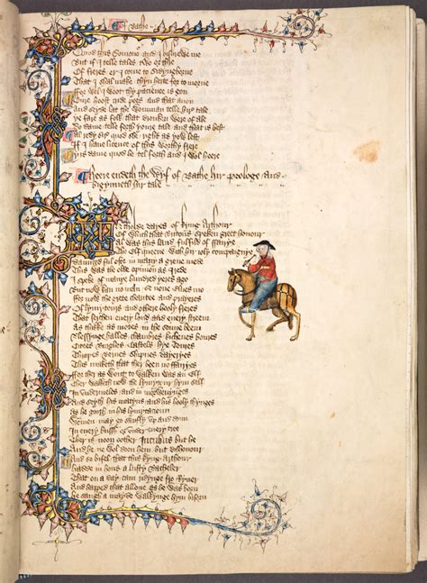 C1400 10 Ellesmere Manuscript Canterbury Tales Geoffrey Chaucer © Ms
