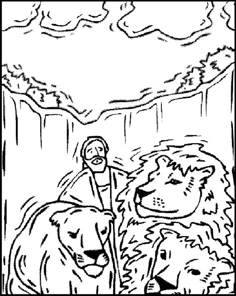 Daniel And The Lions Den Coloring Pages Coloring Home