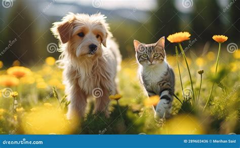 Two Cute Furry Friends Striped, AI Generative Stock Photo - Image of