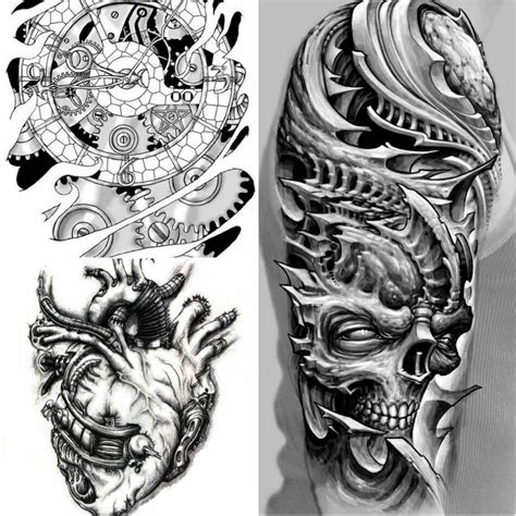 Biomechanical designs have become popular in tattooing because of their elegant design elements that trace their roots from robotics and mechanics. 3D Biomechanical Tattoos - Bio Robot Tattoo with a lot of ...