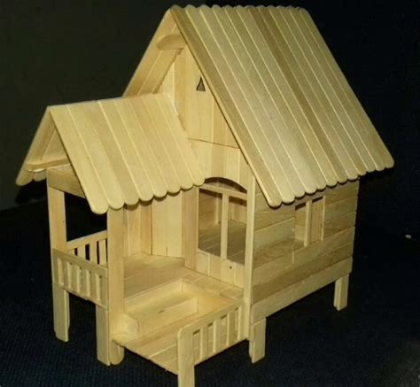 Miniatur Rumah Adat Dari Stik Es Krim Beserta Cara Pembuatannya