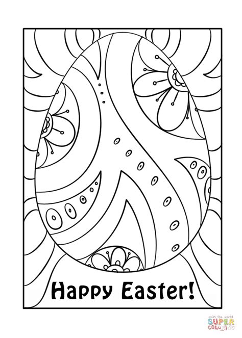 These super fun and free printable happy easter coloring pages are great for both kids and adults to celebrate the easter holiday! Happy Easter Egg coloring page | Free Printable Coloring Pages